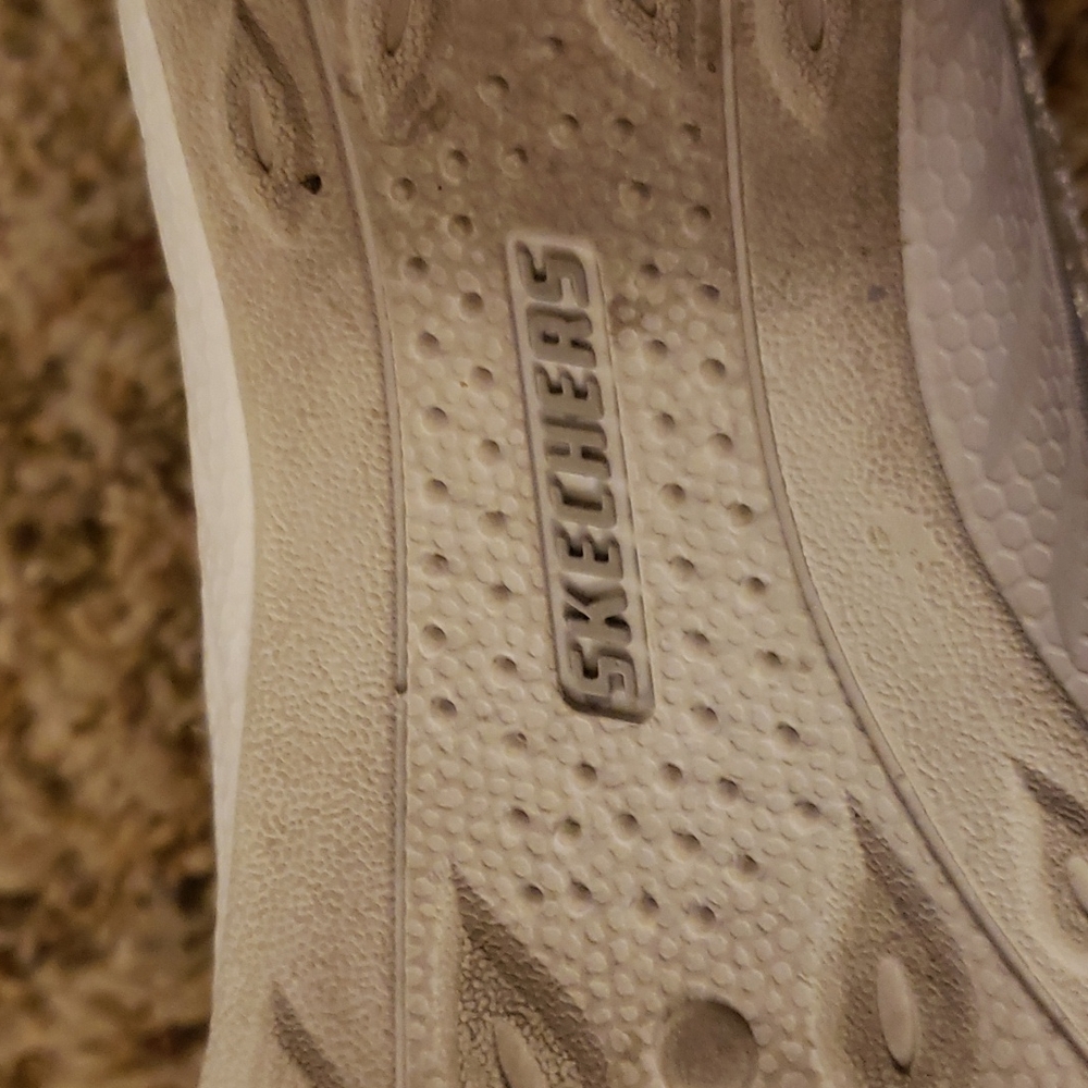 Skechers White Lace Slip-On Shoes - Picture 3 of 4